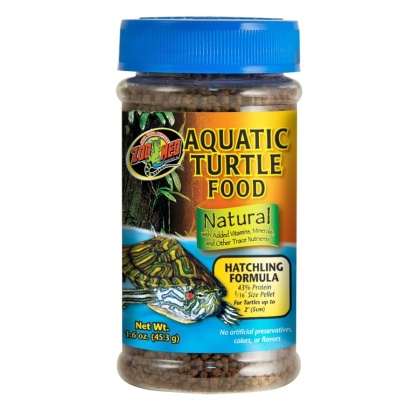 Zoo Med Natural Aquatic Turtle Food - Hatchling Formula (Pellets) - 1.9 oz