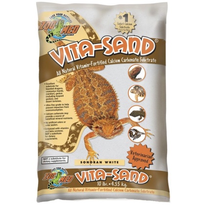 Zoo Med All Natural Vita-Sand - Sonoran White - 3 x 10 lb Bags (30 lbs Total)