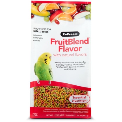 ZuPreem FruitBlend Premium Daily Bird Food - Small Birds - 14 oz