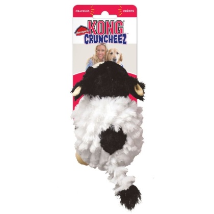 Kong Barnyard Cruncheez Plush Cow Dog Toy - Large (8.3\