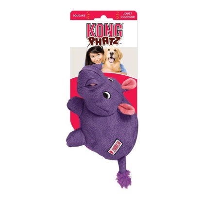Kong Phatz Dog Toy - Hippo - Medium - 1 Pack