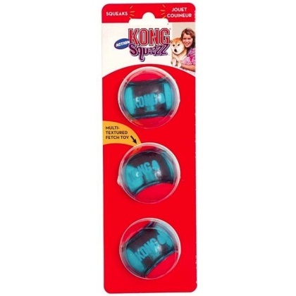 KONG Squeezz Action Ball Red - Small - 3 count