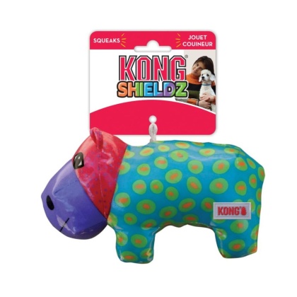 KONG Shieldz Hippo Dog Toy Medium - 1 count
