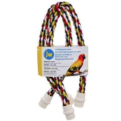 JW Pet Flexible Multi-Color Cross Rope Perch 25