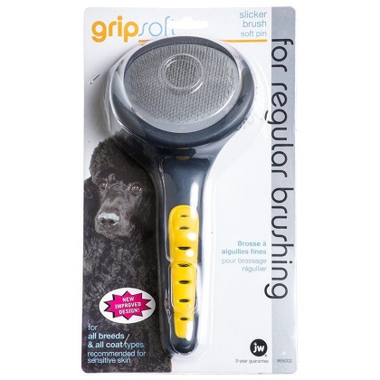 JW Gripsoft Soft Pin Slicker Brush - Soft Pin Slicker Brush