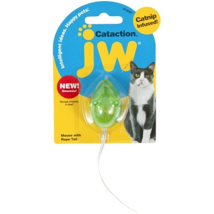 JW Pet Cataction Catnip Infused Mouse With Bell And Tail Cat Toy  - 1 count