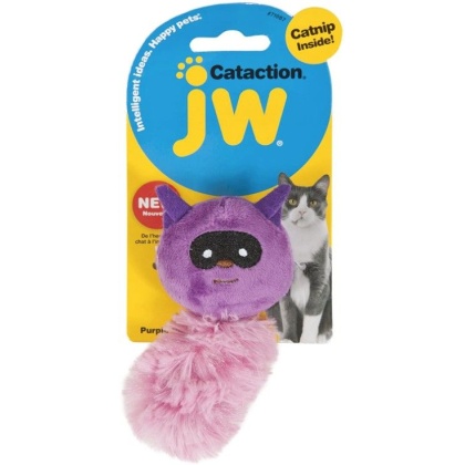 JW Pet Cataction Catnip Plush Raccoon Cat Toy  - 1 count
