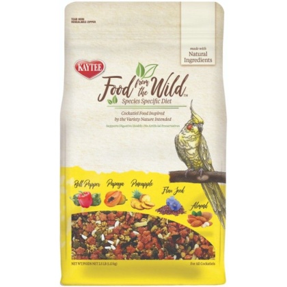 Kaytee Food From The Wild Cockatiel Food For Digestive Health  - 2.5 lbs