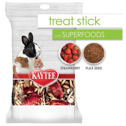Kaytee Superfoods Small Animal Treat Stick - Strawberry & Flax - 5.5 oz