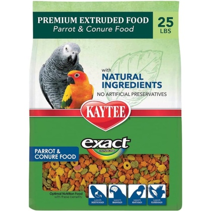 Kaytee Exact Natural Parrot & Conure Food - 25 lbs
