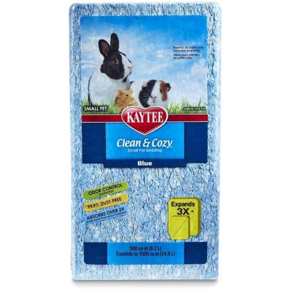Kaytee Clean & Cozy Small Pet Bedding - Blue - 500 Cubic Inches