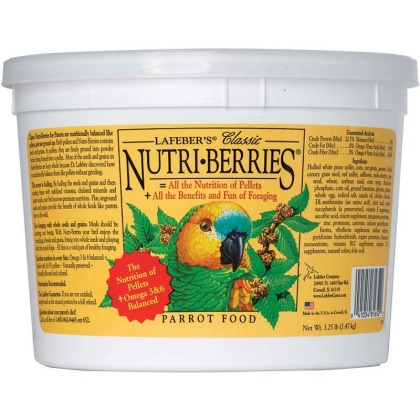 Lafeber Classic Nutri-Berries Parrot Food - 3.25 lb Bucket