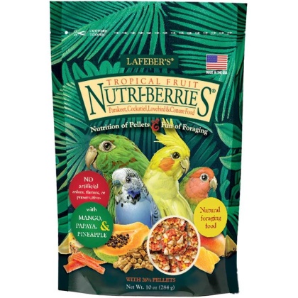 Lafeber Tropical Fruit Nutri-Berries Parakeet, Cockatiel & Conure Food - 10 oz