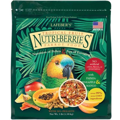 Lafeber Tropical Fruit Nutri-Berries Parrot Food - 3 lbs