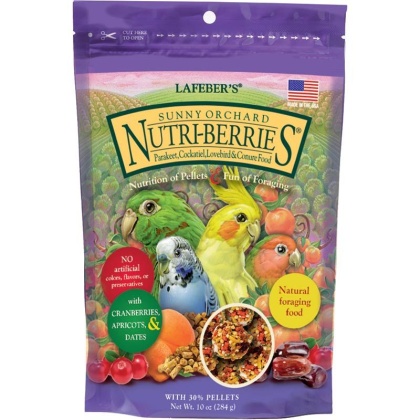Lafeber Sunny Orchard Nutri-Berries Parakeet, Cockatiel & Conure Food - 10 oz