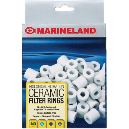 Marineland Biological Filtration Ceramic Filter Rings for C-Series & Magniflow Canister Filters - Ceramic Rings (140 Rings)