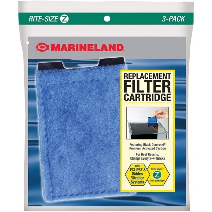 Marineland Rite-Size Z Filter Cartridge - 3 Pack (Fits All Explorer, Eclipse System 3, Corner 5, Hex 5 & Hex 7)