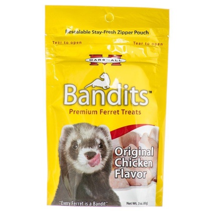 Marshall Bandits Premium Ferret Treats - Chicken Flavor - 4 oz