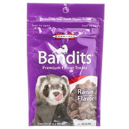 Marshall Bandits Premium Ferret Treats - Rasin Flavor - 3 oz