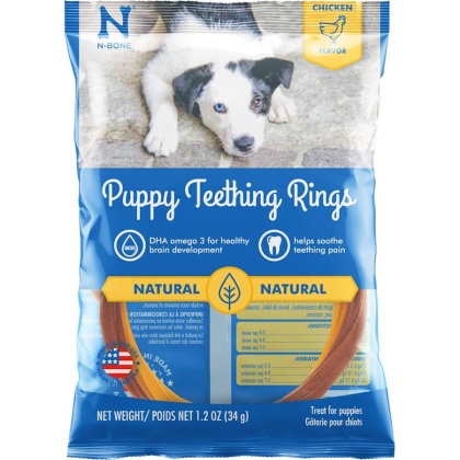 N-Bone Puppy Teething Ring - Chicken Flavor - Puppy Teething Ring - 3.5\