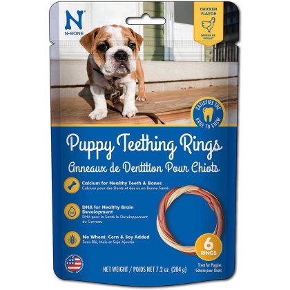 N-Bone Puppy Teething Ring - Chicken Flavor - Puppy Teething Ring - 3.5