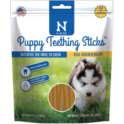 N-Bone Puppy Teething Treats - Chicken Flavor - 3.74 oz
