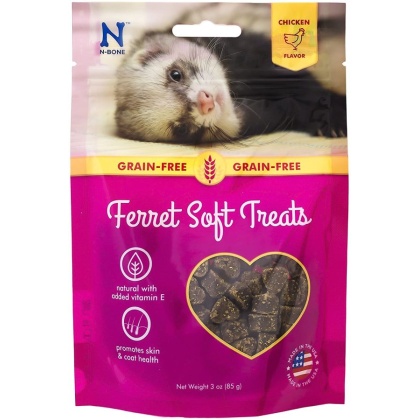 N-Bone Ferret Soft Treats - Chicken Flavor - 3 oz