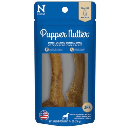 N-Bone Pupper Nutter Chew Peanut Butter Large - 2 count