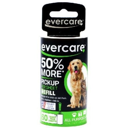 Evercare Pet Hair Adhesive Roller Refill Roll - 60 Sheets - (29.8' Long x 4