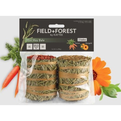 Kaytee Field and Forest Mini Hay Bale Carrot and Marigold - 2 count