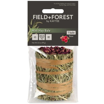 Kaytee Field and Forest Mini Hay Bale Rose - 1 count