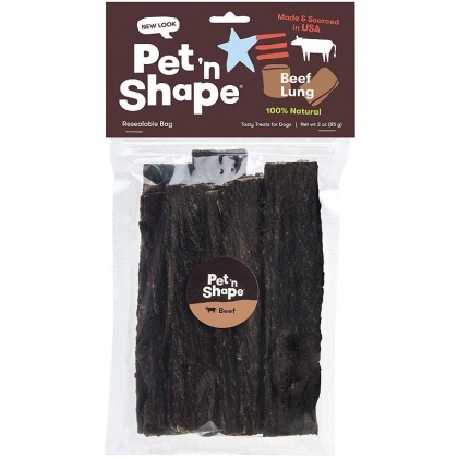 Pet 'n Shape Natural Beef Lung Strips Dog Treats - 3 oz