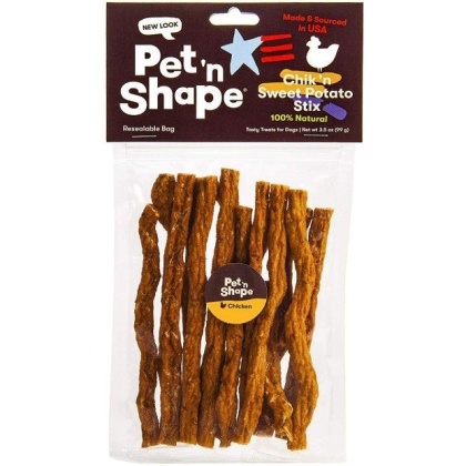 Pet 'n Shape Natural Chik 'n Sweet Potato Stix Dog Treats - 3.5 oz