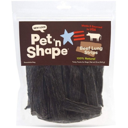 Pet \'n Shape Natural Beef Lung Strips Dog Treats - 12 oz