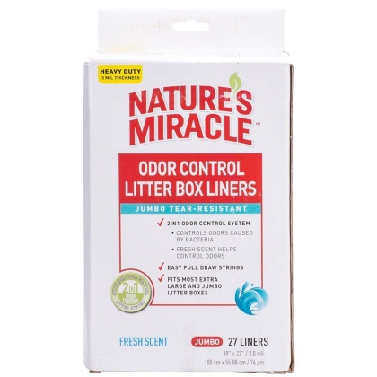Nature's Miracle Odor Control Litter Box Liners - Jumbo (27 Pack)
