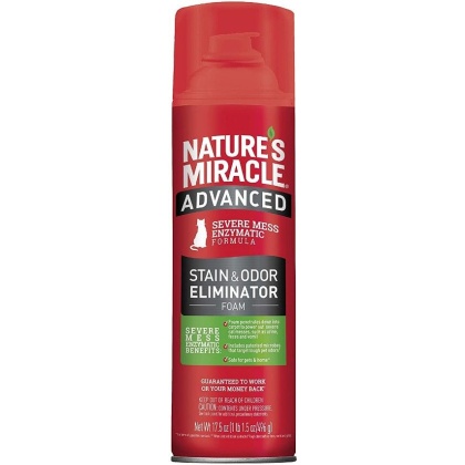 Nature\'s Miracle Just for Cats Advanced Enzymatic Stain & Odor Eliminator Foam - 17.5 oz
