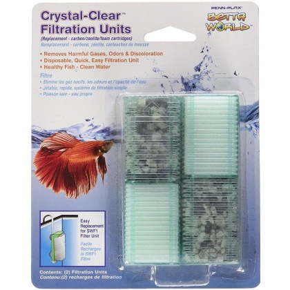 Penn Plax Smallworld Replacement Filtration Units - 2 Pack
