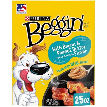 Purina Beggin\' Strips Bacon and Peanut Butter Flavor - 25 oz