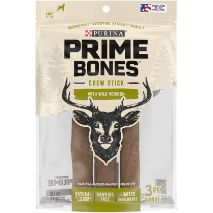 Purina Prime Bones Dog Chew Filled with Wild Venison Large - 9.7 oz