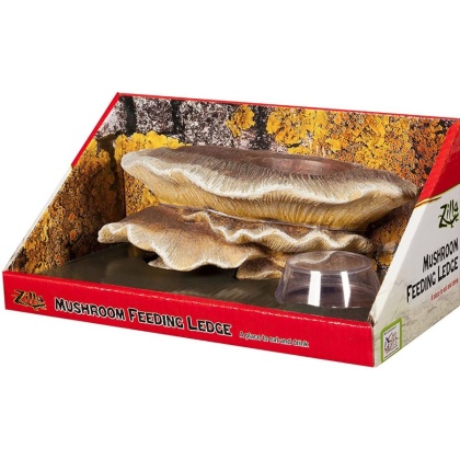 Zilla Mushroom Feeding Ledge Reptile Decor - 1 Count