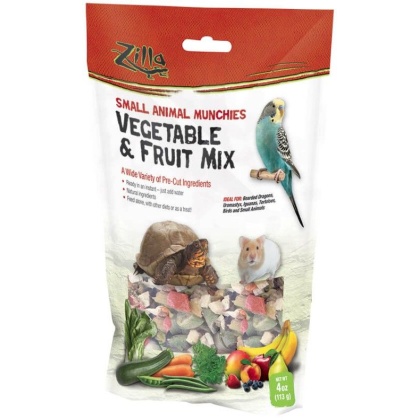Zilla Small Animal Munchies - Vegetable & Fruit Mix - 4 oz