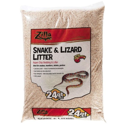 Zilla Lizard Litter - Aspen Chip Bedding & Lutter - 24 Quarts