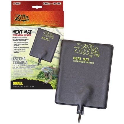 Zilla Heat Mat Terrarium Heater - Small - 8 Watt - 10-20 Gallon Tanks - (6