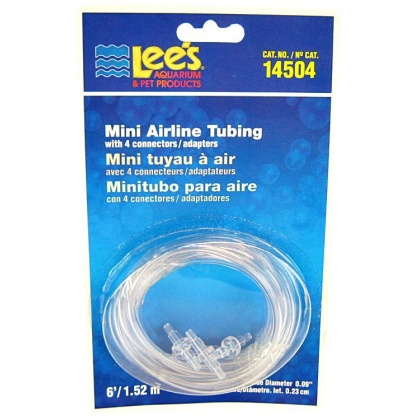 Lees Mini Airline Tubing with 4 Connectors - 6' Long Tube (.09