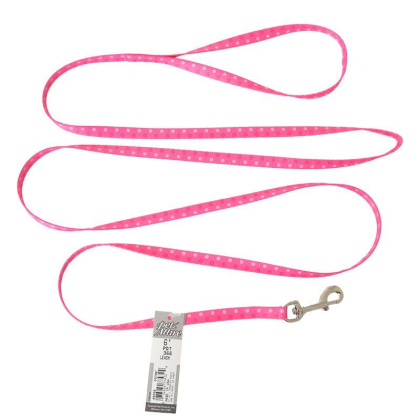 Pet Attire Styles Polka Dot Pink Dog Leash - 6\' Long x 3/8\