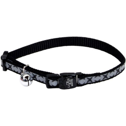 Coastal Pet Lazerbrite Reflective Breakaway Cat Collar Black Diamond - 12\