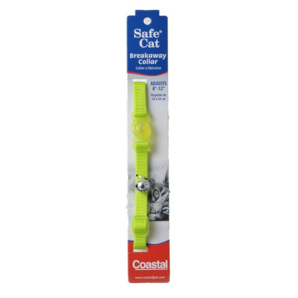 Coastal Pet Safe Cat Nylon Adjustable Breakaway Collar - Lime - 8\