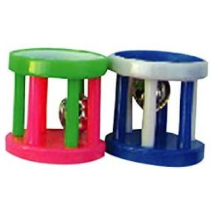 AE Cage Company Happy Beaks Small Barrel Foot Toy for Birds  - 48 count