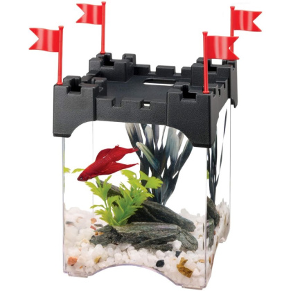 Aqueon Betta Castle Aquarium Kit - Black - 1/2 Gallon - (6.13\