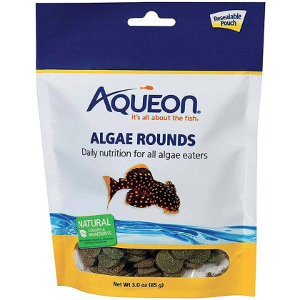Aqueon Algae Rounds Fish Food - 3 oz